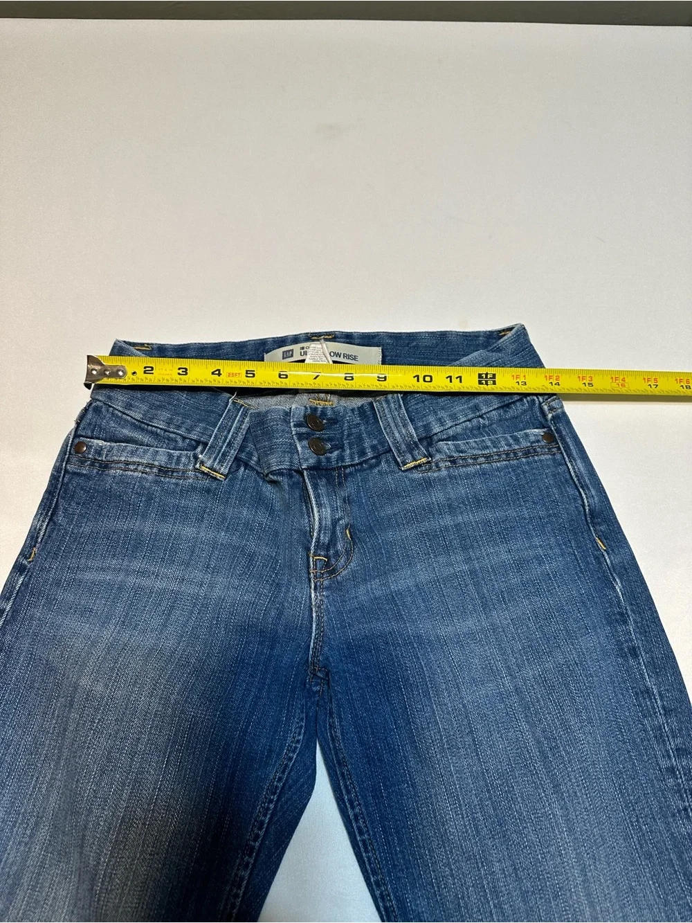 VTG GAP Women's curvy ultra low rise Blue Straight-Leg Jeans